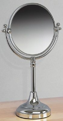 MILLER CLASSIC CHROME BATHROOM 3x MAGNIFYING ROUND FREESTANDING MIRROR, 682C MILLER CLASSIC CHROME BATHROOM 3x MAGNIFYING ROUND FREESTANDING MIRROR, 682C
